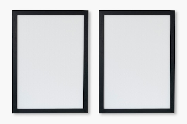 Modelo de marco de fotos decoración de pared realista psd