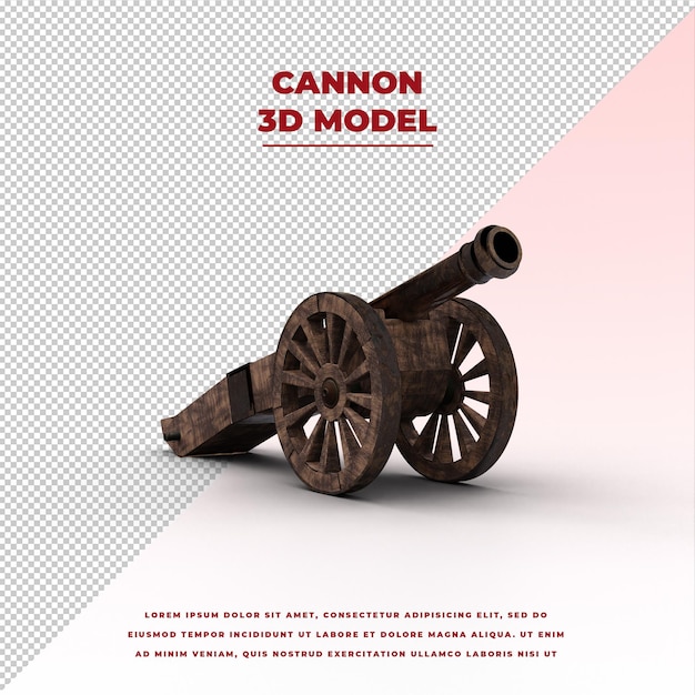 PSD modelo medieval de canhão