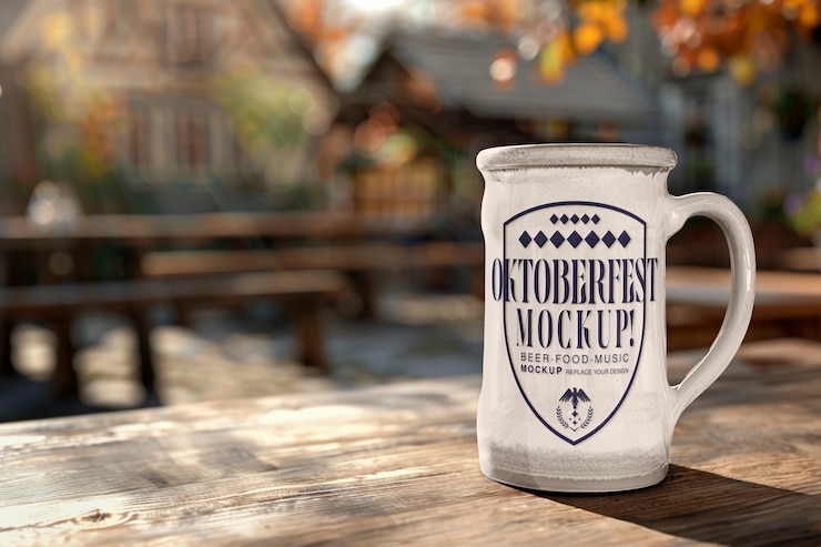 PSD modelo de merchandising del oktoberfest