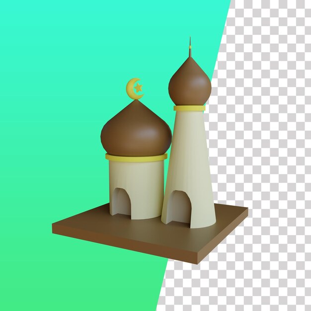 modelo de mezquita 3d