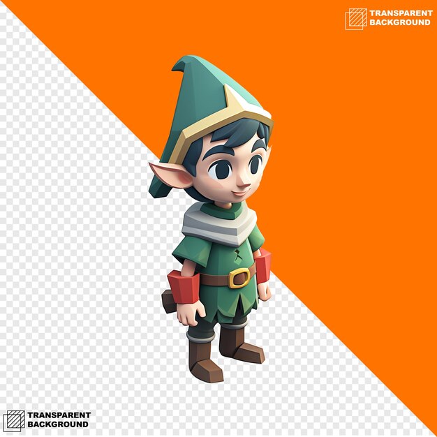 Modelo minimalista en 3d de elf