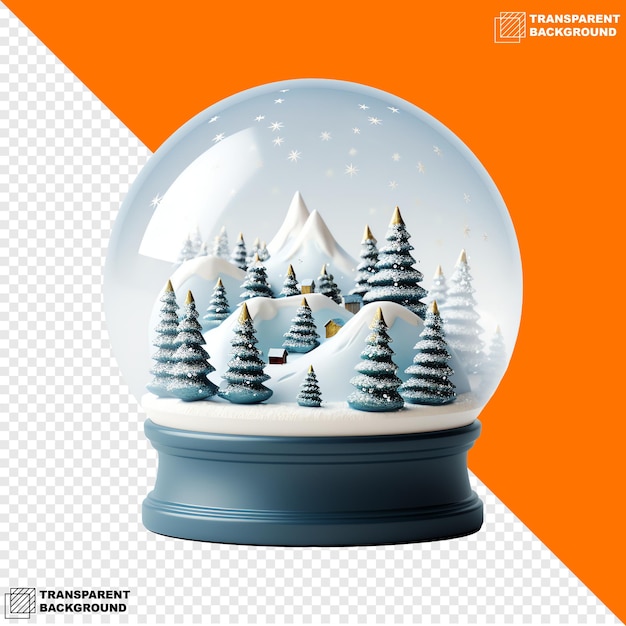 PSD modelo minimalista en 3d del globo de nieve