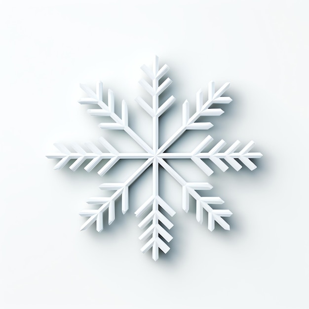 Modelo minimalista en 3d de snowflake