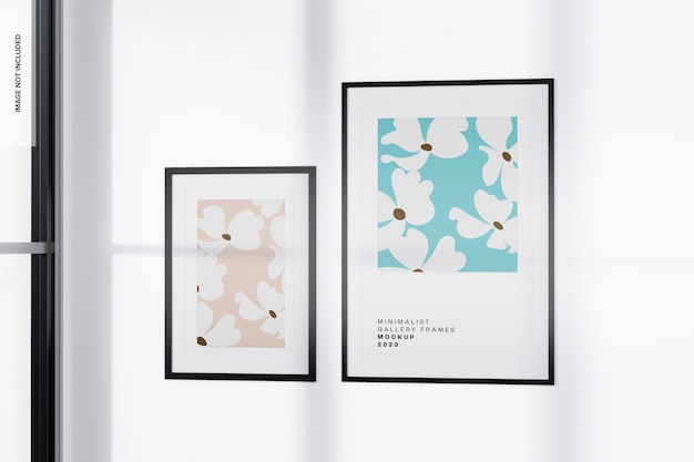 Modelo minimalista de quadros de galeria
