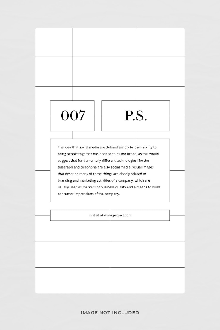 PSD modelo minimalista de stories do instagram com design de efeito de linha