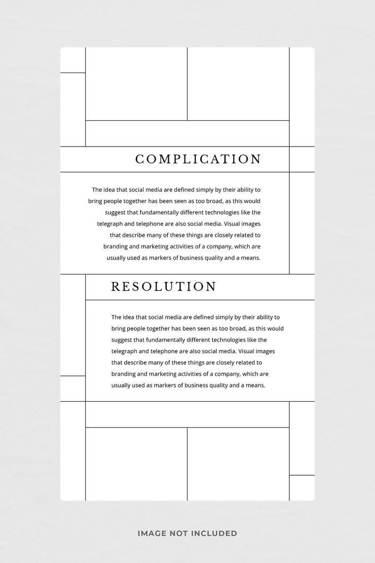 PSD modelo minimalista de stories do instagram com design de efeito de linha