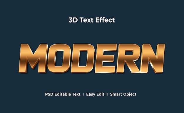 modelo moderno de maquete de efeito de texto 3D