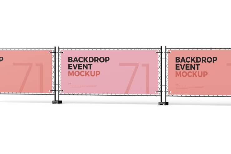 PSD modelo de pancarta de valla al aire libre personalizable para la marca de eventos