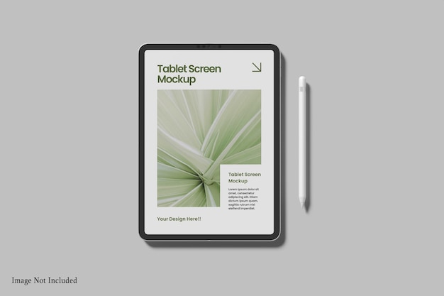 modelo de pantalla de la tableta