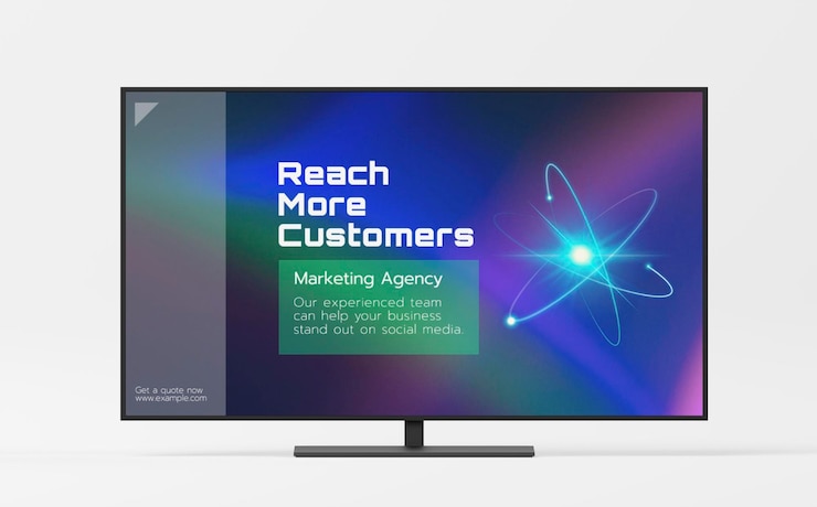 PSD modelo de pantalla de tv inteligente en formato psd