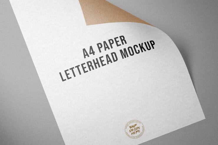 PSD modelo de papel a4