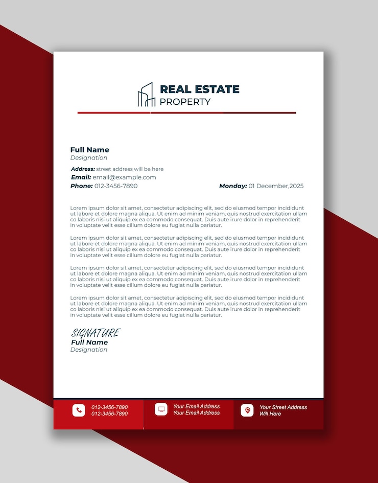 PSD modelo de papel de carta y diseño de modelo de papel de letra del proyecto