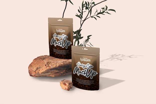 Modelo de paquete de café