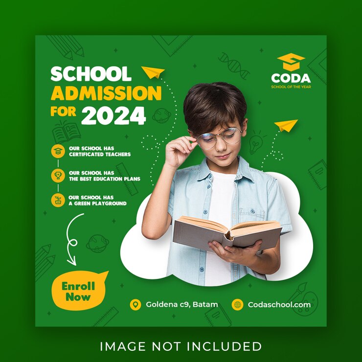 Modelo para Volta às aulas na mídia social
