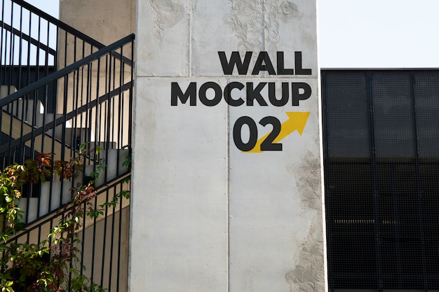 Modelo de pared con textura de bloque de hormigón