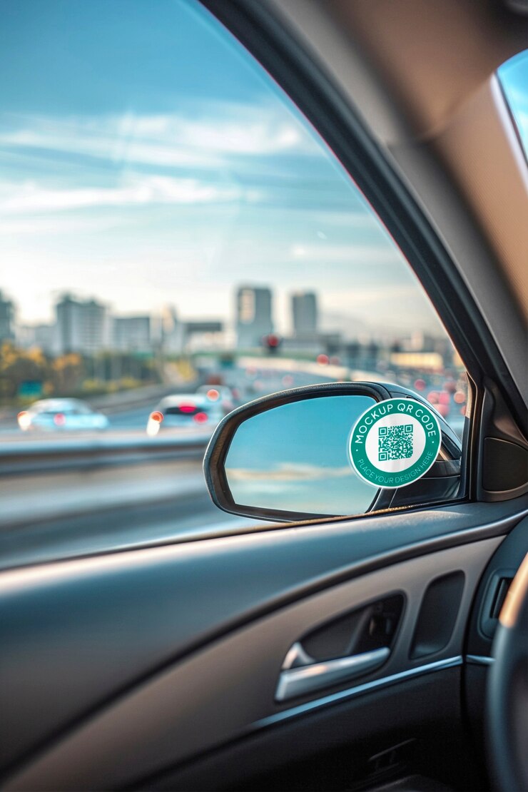 PSD modelo de pegatina de código qr para ventanas de automóviles