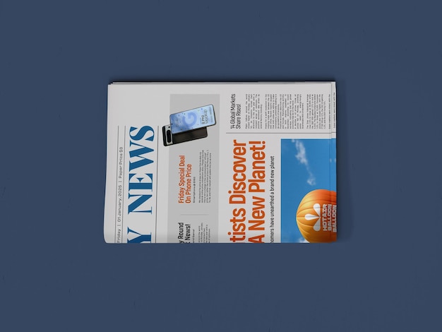 Modelo de periódico plegado
