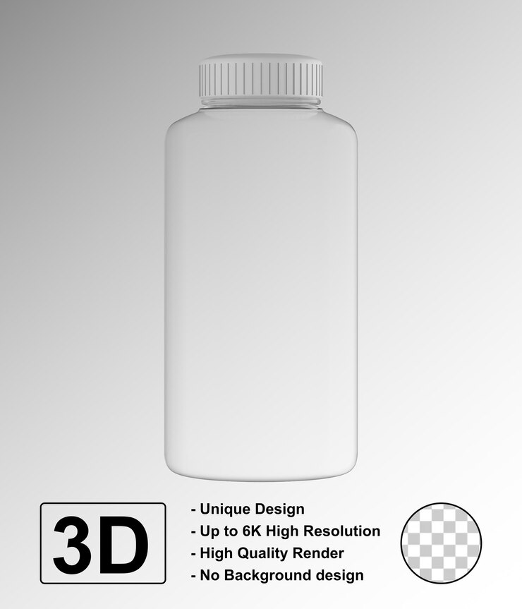 PSD modelo de píldora de goma transparente para medicamentos