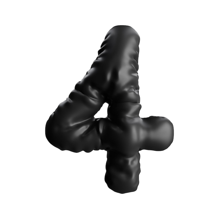 PSD modelo png de alfabeto inflado 3d