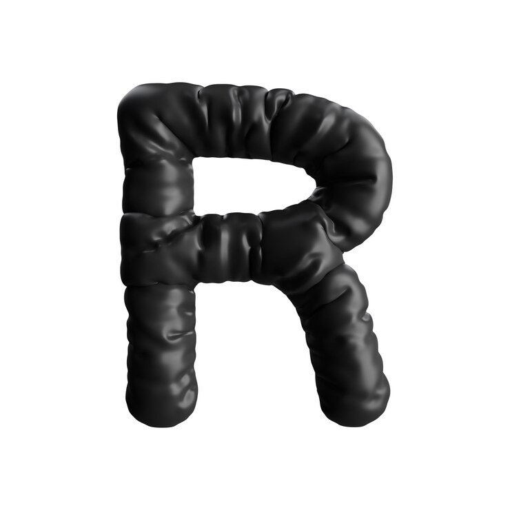 PSD modelo png de alfabeto inflado 3d