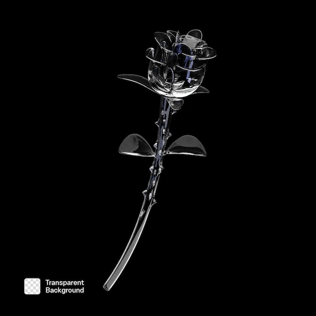 Modelo PNG de flor de vidro 3D