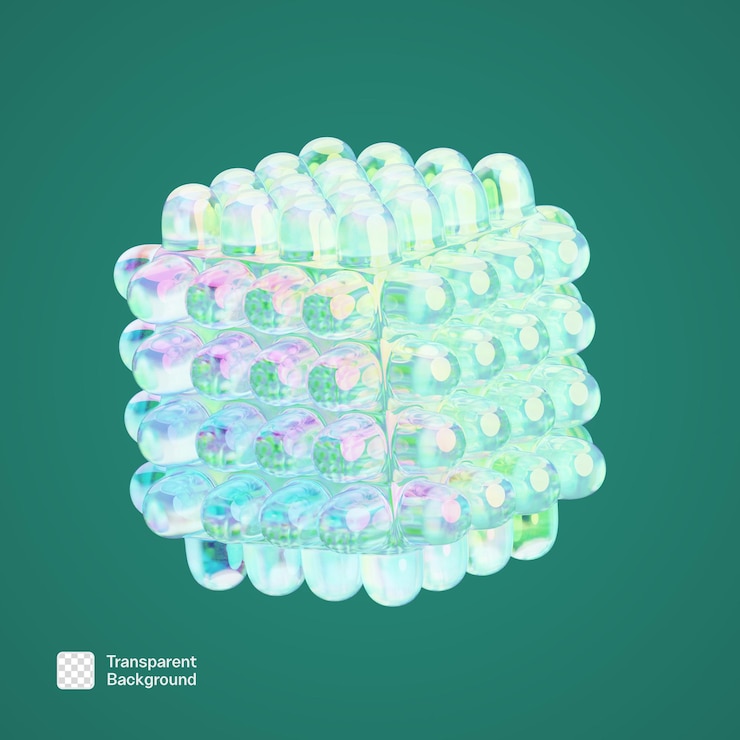 PSD modelo png de forma abstrata 3d do chrome