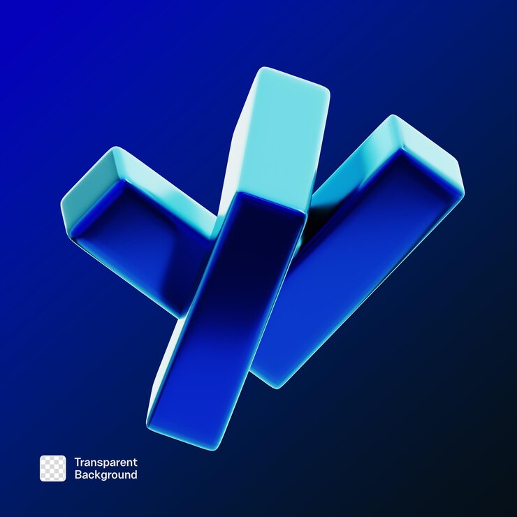 PSD modelo png de ícone 3d de forma geométrica y2k