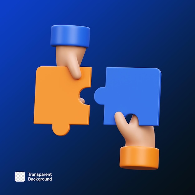 Modelo PNG de ícone 3D de gesto de mão de negócios