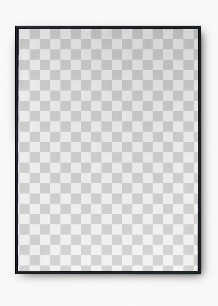 PSD modelo png de quadro preto simples com espaço de design