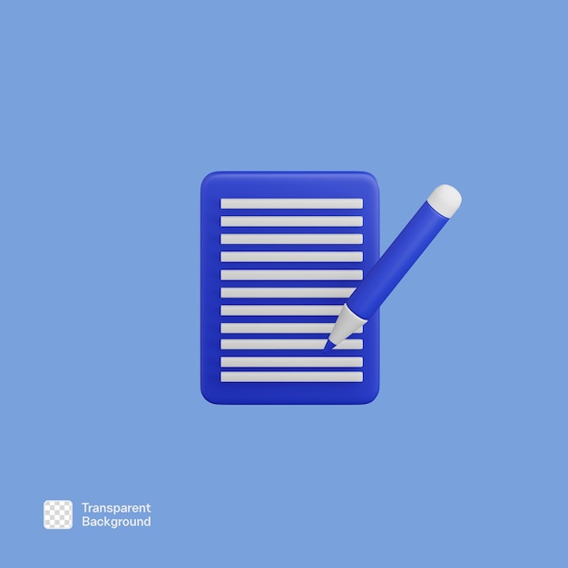 Modelo PNG de icono 3D de papel para periodismo y radiodifusión