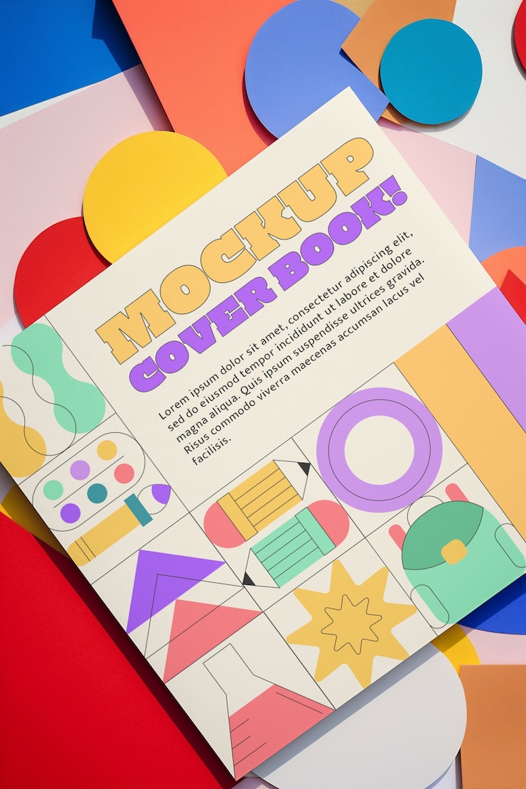 PSD modelo de portada de un libro de ilustraciones