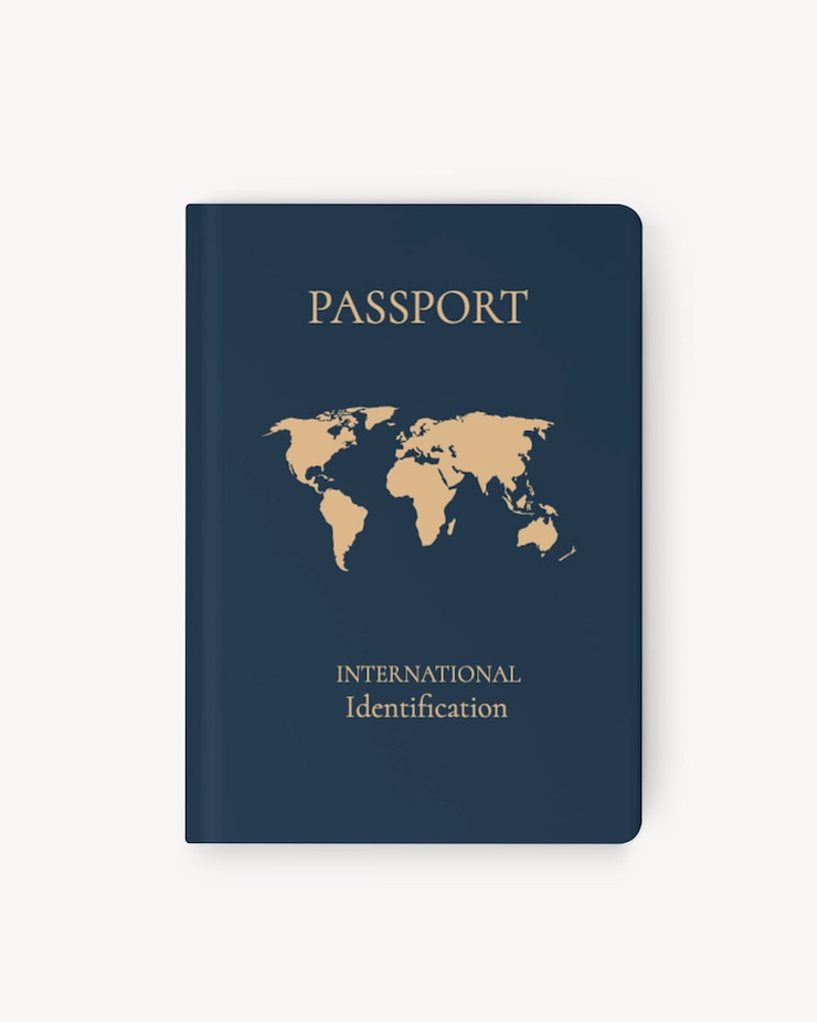 PSD modelo de portada del pasaporte en formato psd