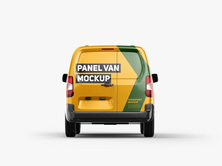 Modelo Premium de Maquete de Vista Traseira de Van de Painel