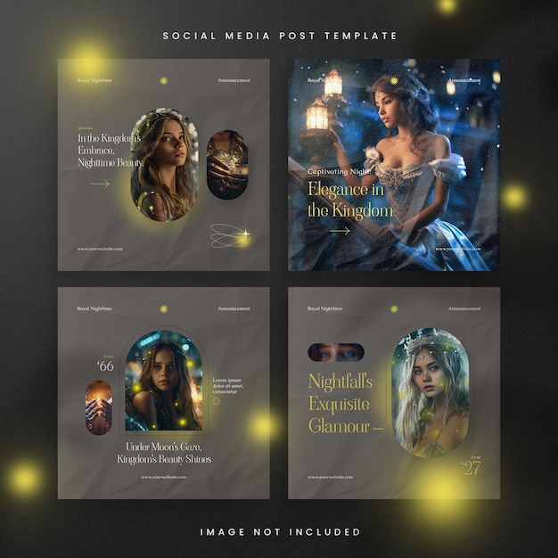 PSD modelo premium de postagem do instagram de fantasia moderna