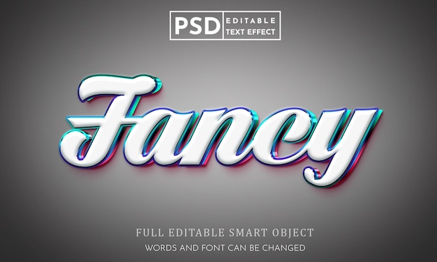 PSD modelo premium de psd de efeito de texto editável em 3d extravagante