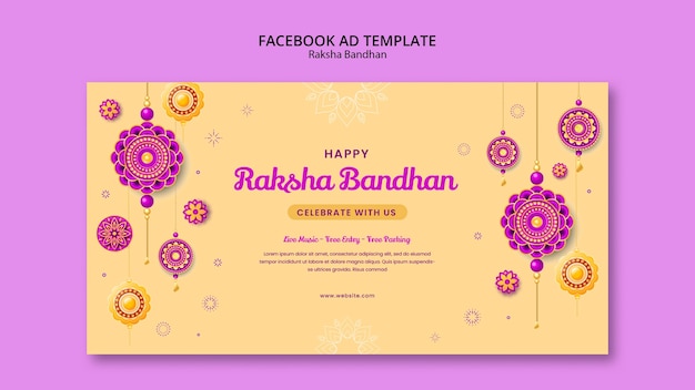 PSD modelo promocional de mídia social para celebração de raksha bandhan