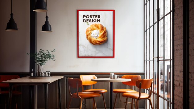 Modelo PSD de cartaz de uma cafeteria