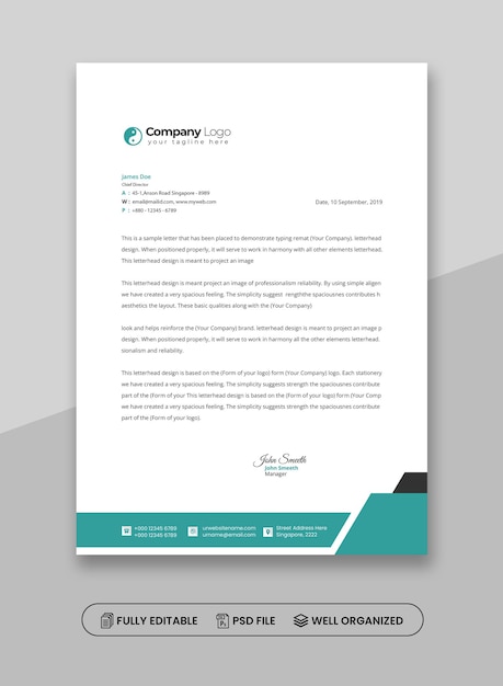 Modelo PSD de design criativo de papel de carta