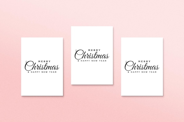 Modelo psd de design de cartão de Natal para férias