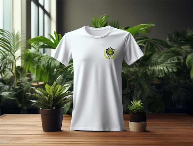 Modelo psd de design de maquete de camiseta 3d