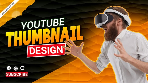 Modelo PSD de design profissional de banners e miniaturas do YouTube