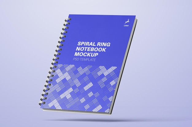 Modelo PSD de maquete de caderno de anel em espiral
