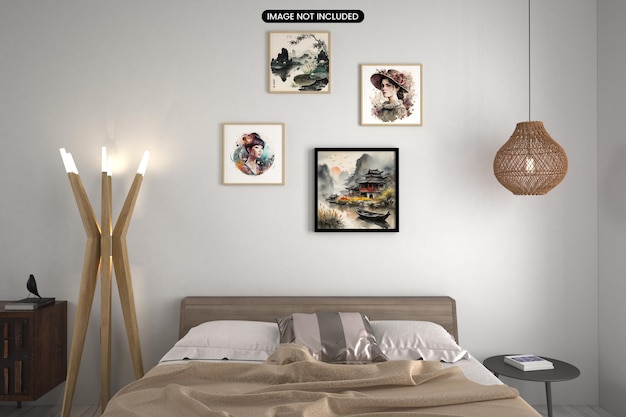 Modelo PSD de maquete de quarto