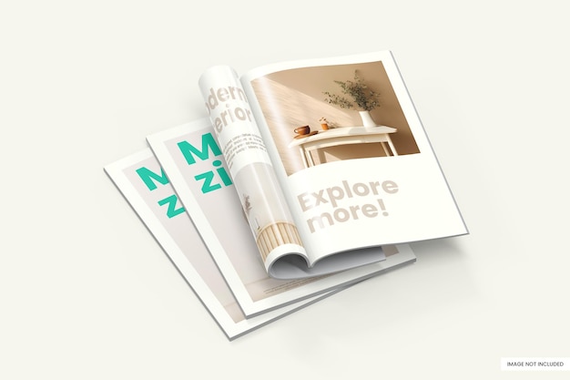 modelo psd de maquete de revista