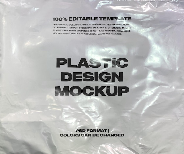 PSD modelo psd editável de maquete de design de plástico 06
