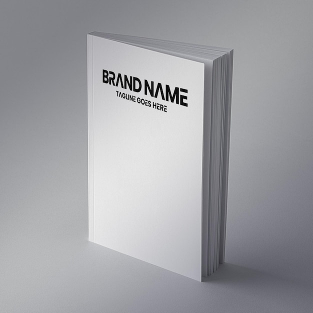 modelo PSD gratuito de libro blanco en blanco con fondo blanco