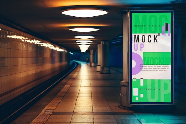 Modelo de publicidad al aire libre en pantalla vertical