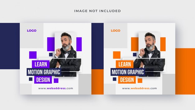 Modelo quadrado para design gráfico para publicação em mídia social