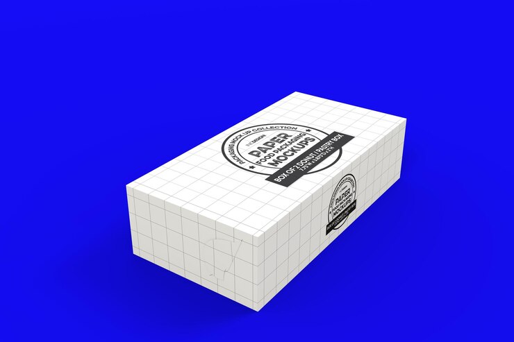 PSD modelo realista de caja de papel