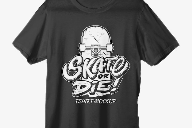 Modelo realista de camiseta negra